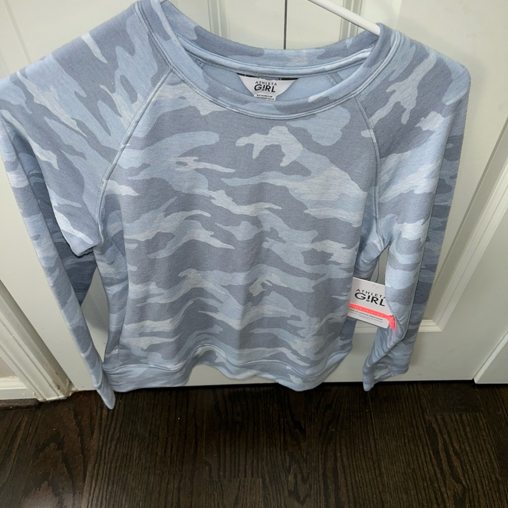 Athleta Girl warm up printed sweatshirt
